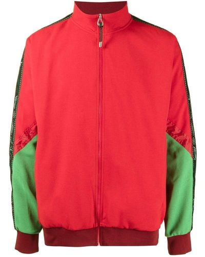 Toga Virilis Colour-block Half-zip Sweater - Red