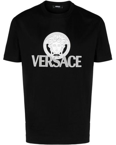 Versace T-Shirt mit Medusa-Print - Schwarz