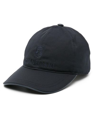 Corneliani Casquette à logo brodé - Bleu