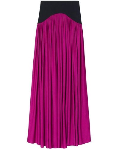 Tory Burch Long Crepe Jersey Skirt - Purple