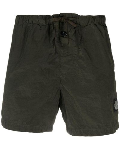 Stone Island Logo-patch Swim Shorts - Black