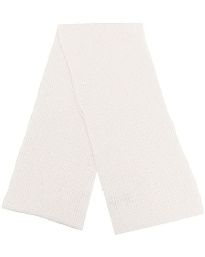 Pringle of Scotland Cashmere Waffle-knit Scarf - White