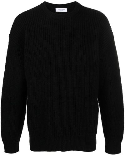 Marine Serre Gerippter Strickpullover - Schwarz