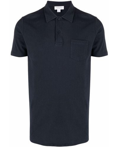 Sunspel Riviera Patch-pocket Polo Shirt - Blue