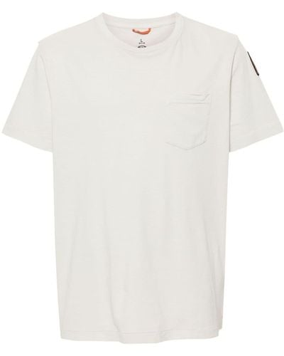 Parajumpers T-Shirt mit Logo-Patch - Weiß