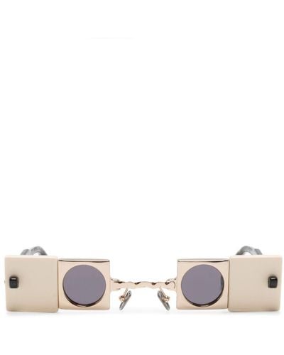 Kuboraum Q50 Geometric-frame Sunglasses - Natural