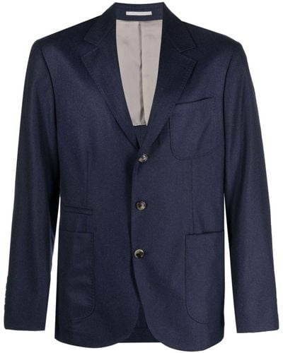 Brunello Cucinelli シングルジャケット - ブルー