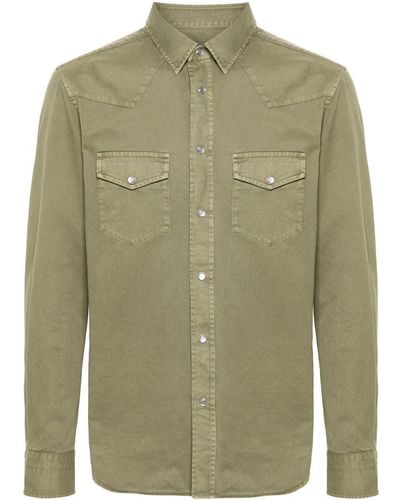 Tom Ford Twill-weave Cotton Shirt - Green