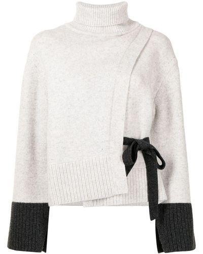 Eudon Choi Side Tie-fastening Sweater - Gray