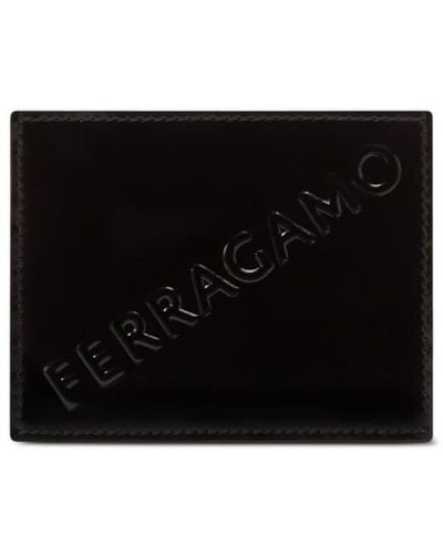 Ferragamo Portemonnaie mit Logo-Prägung - Schwarz
