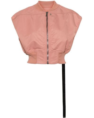 Rick Owens Babel Tatlin Sleeveless Bomber Jacket - Pink
