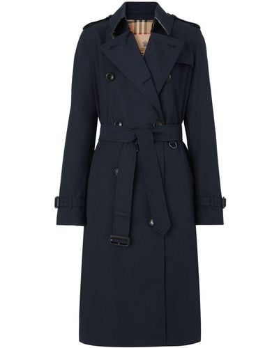 Burberry The Long Kensington Heritage Trench Coat - Blue