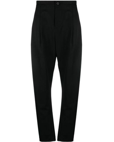 Issey Miyake Wool Gabardine High-waist Trousers - Black