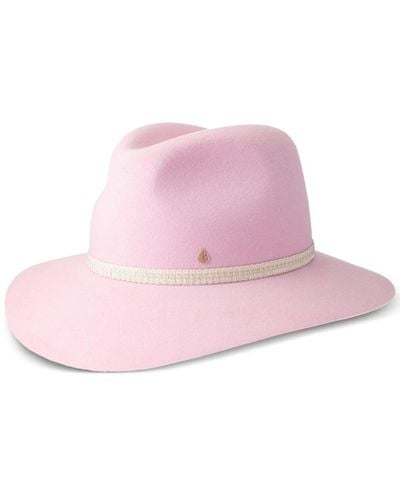 Maison Michel Henrietta Wool-felt Fedora Hat - Pink