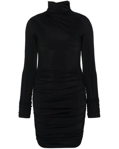 ANDAMANE Oleandra Ruched Mini Dress - Black