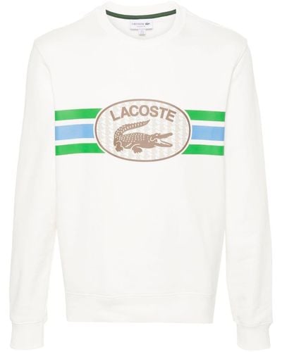 Lacoste Sweatshirt mit Logo-Print - Weiß