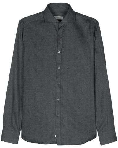 Canali Cutaway-collar Button-up Shirt - Black