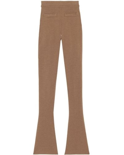 Saint Laurent High-waisted Wool leggings - Brown