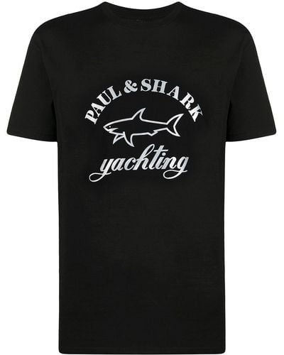 Paul & Shark Logo-print Cotton T-shirt - Black