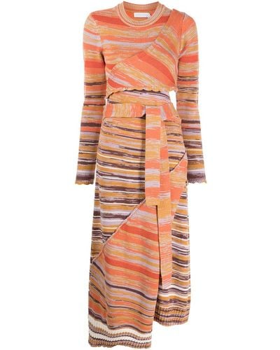Jonathan Simkhai Space Dye Knitted Dress - Orange
