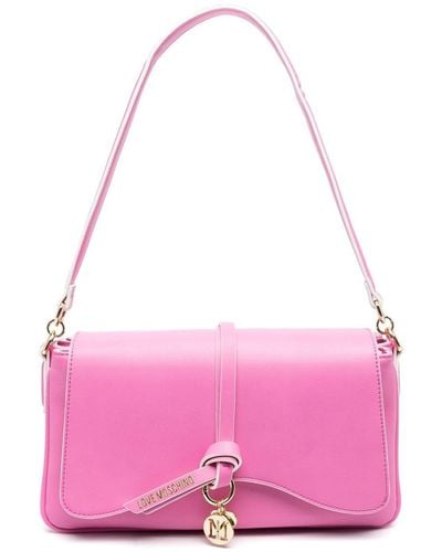 Love Moschino Love Charms Faux-leather Shoulder Bag - Pink