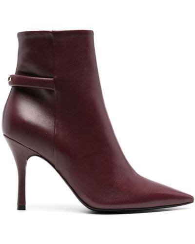 Furla 100mm Pointed-toe Ankle Boots - Purple