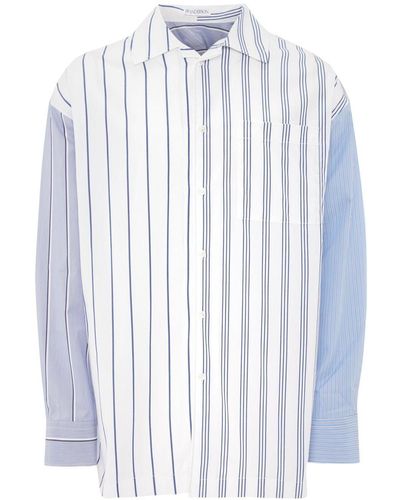 JW Anderson Relaxed-cut Stripe-print Shirt - White