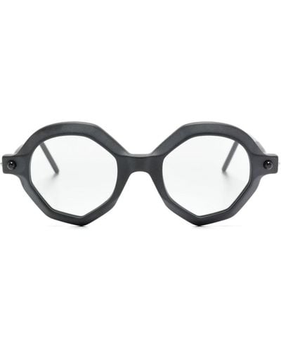 Kuboraum P18 Geometric-frame Sunglasses - Black