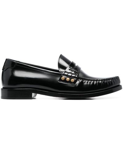 Saint Laurent Schuhe Leren Loafers - Zwart