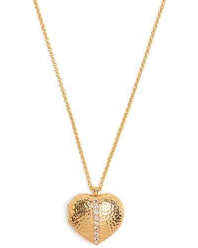 Dower & Hall Heart Lumiere Pendant Necklace - Metallic