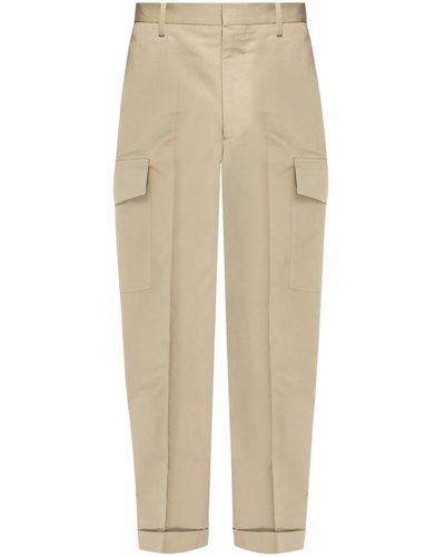 Paul Smith Slim-fit Cargo Cotton Trousers - Natural