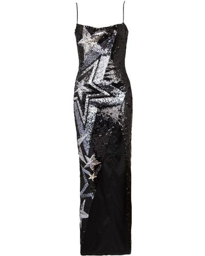 Balmain Maxi-jurk Met Pailletten - Zwart