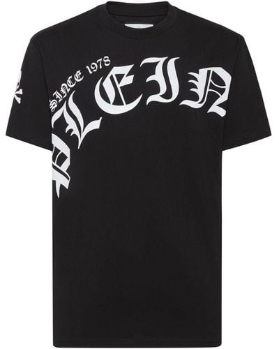 Philipp Plein T-shirt girocollo con stampa - Nero