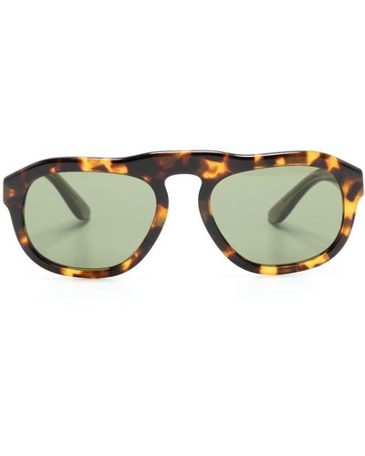 Giorgio Armani Pilot-frame Printed Sunglasses - Green