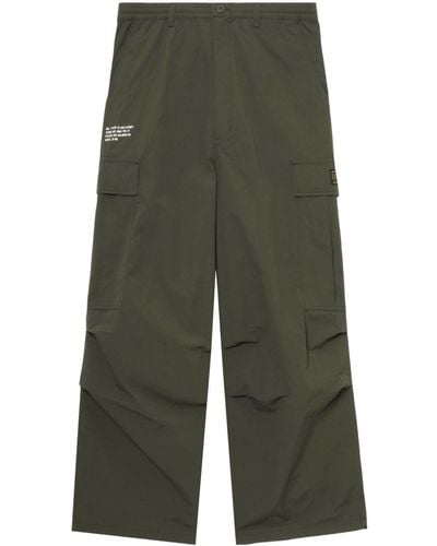 Izzue Pantalones anchos tipo cargo - Verde