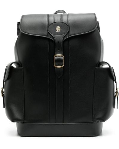 Bally Buckled Leather Backpack - Zwart