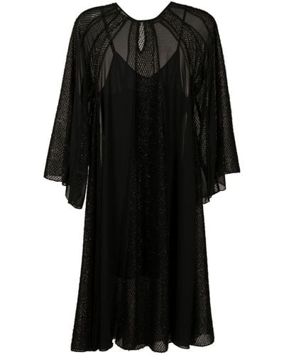 Olympiah Kleid mit weiten Ärmeln - Schwarz