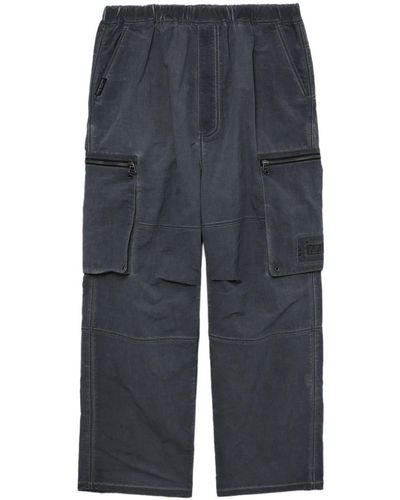 Izzue Crinkled Wide-leg Pants - Blue