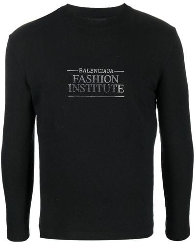 Balenciaga T-shirt Met Tekst - Zwart