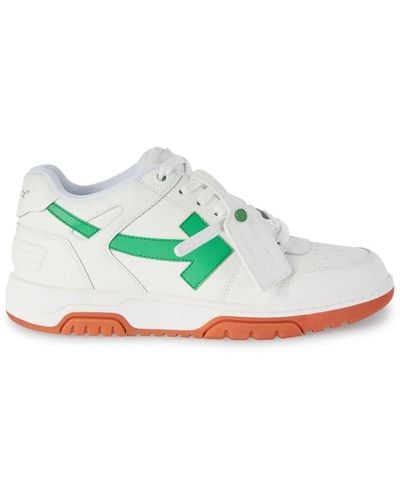 Off-White c/o Virgil Abloh Out Of Office Leather Sneakers - Green