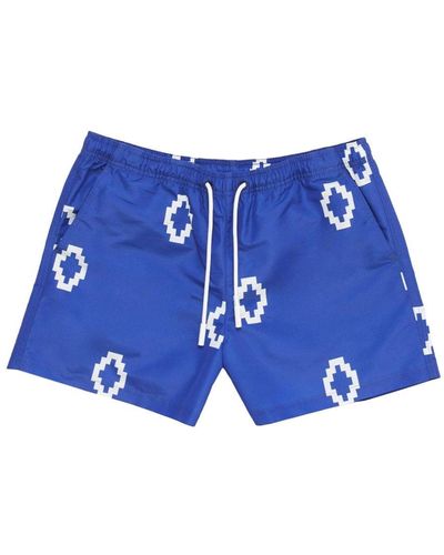 Marcelo Burlon Cross-print Swim Shorts - Blue