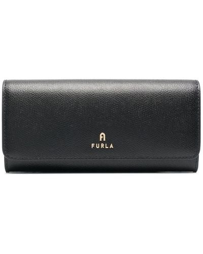 Furla Logo-lettering Leather Wallet - Grey