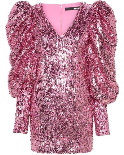 ROTATE BIRGER CHRISTENSEN Sequin-embellished Mini Dress - Women's - Spandex/elastane/recycled Polyester/polyester - Pink