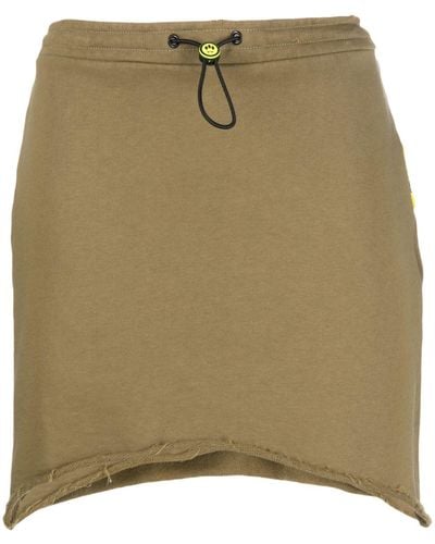 Barrow Drawstring-fastening Cotton Miniskirt - Green
