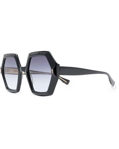 Gigi Studios Geometric-frame Gradient-lenses Sunglasses - Black