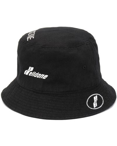 we11done Logo-print Bucket Hat - Black