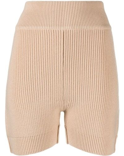 Patou Ribgebreide Shorts - Naturel