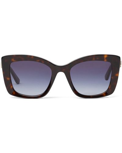 Karl Lagerfeld Kl Heritage Tortoiseshell-effect Sunglasses - Blue
