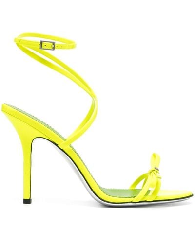 DSquared² 115mm Bow-detailed Leather Sandals - Yellow