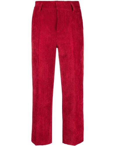 ..,merci Corduroy Cropped Trousers - Red